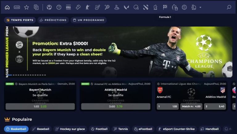 Rainbet Casino paris sportifs